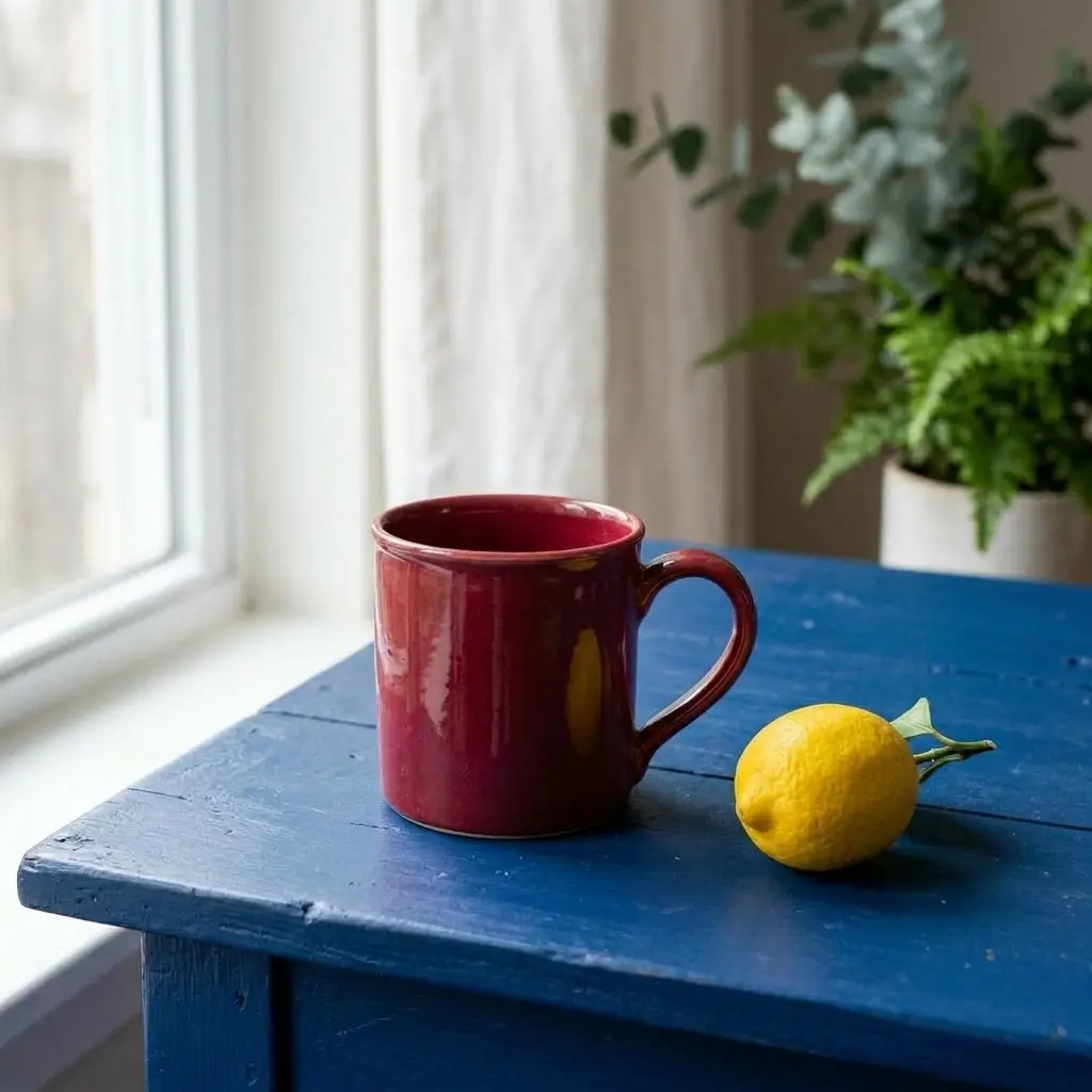 Nano Banana 2 edit changing only the mug to ruby red